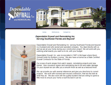 Tablet Screenshot of dependabledrywallswfl.com